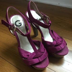 G by Guess cork heeled sandals